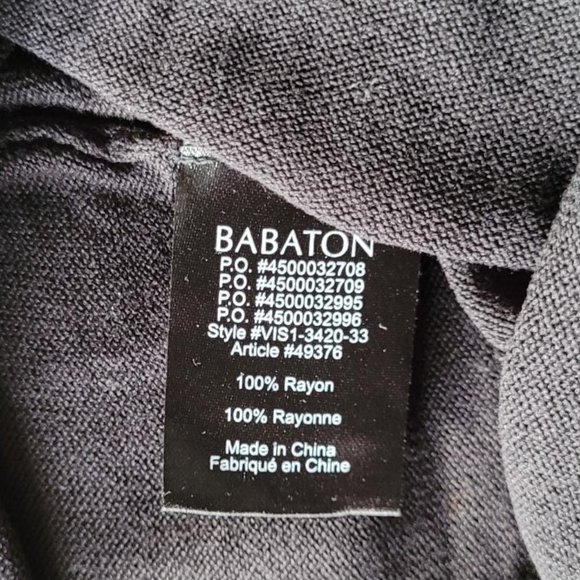 Aritzia Babaton Black Rayon Cowl Neck Long Sleeve - Picture 8 of 8